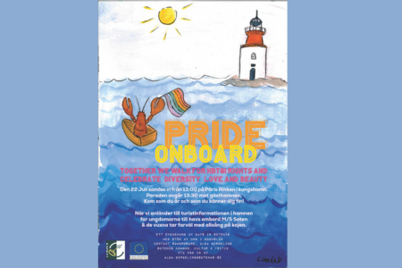Affisch med information om Pride Onboard